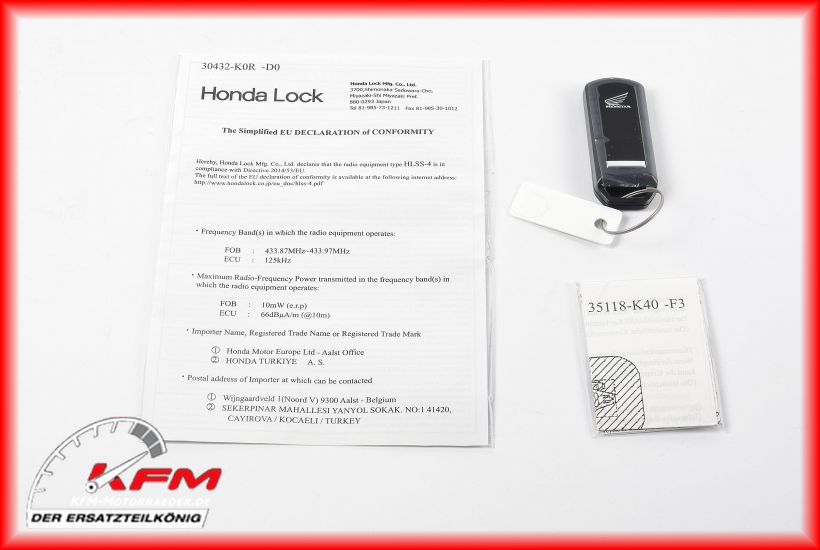 Product main image Honda Item no. 35121K1BD01